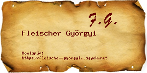 Fleischer Györgyi névjegykártya