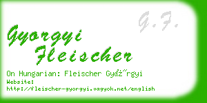 gyorgyi fleischer business card